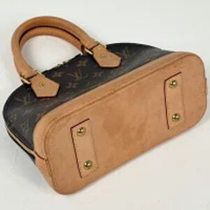 Louis Vuitton Monogram Handbag Shoulder Brown Bag Alma